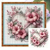 (Counted/Stamped) Flowers Heart-11CT Cross Stitch 40*40cm/15.75*15.75in