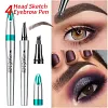 🔥Achetez 1 obtenez 1 Gratuitement🔥-Stylo &agrave; Sourcils Microblading 3D &eacute;tanche &agrave; 4 Pointes de fourche pour tatouage