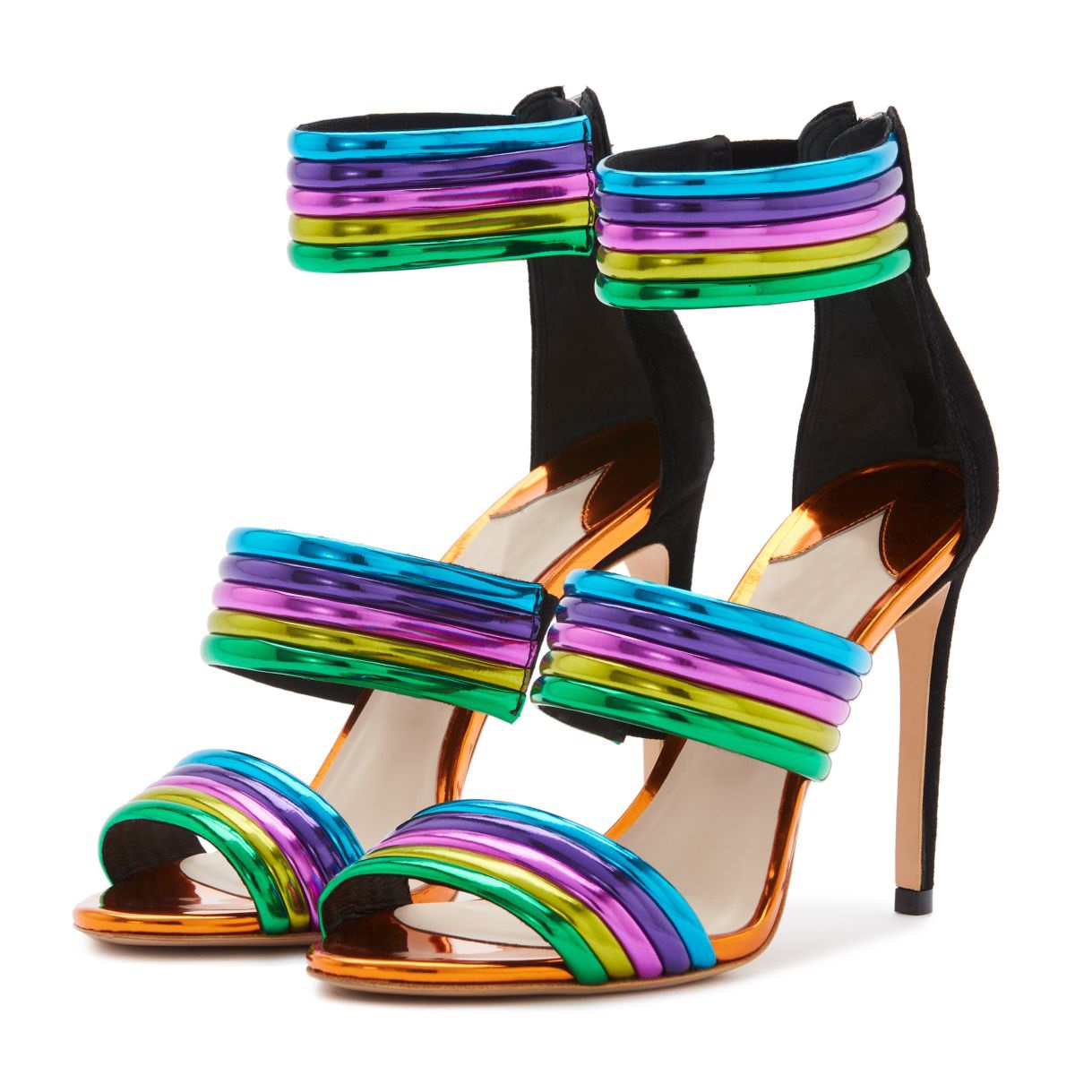 GOOSHOE Yellow and Black Chunky Heel Bow Slingback Pumps