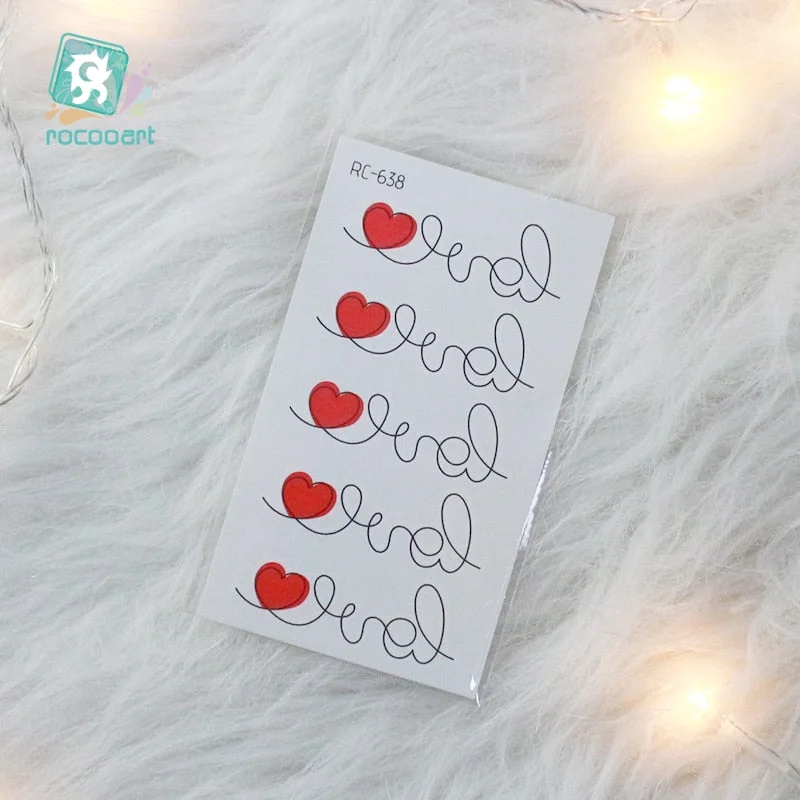 2020 Couple Temporary Tattoos Fashion Cool Body Art Beauty Makeup Valentine's Day Tattoo Waterproof Hand Fake Tatoo 10.5x6cm