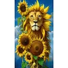 Diamond Painting-DIY Full Round Drill Sunflower Lion(40*70CM)