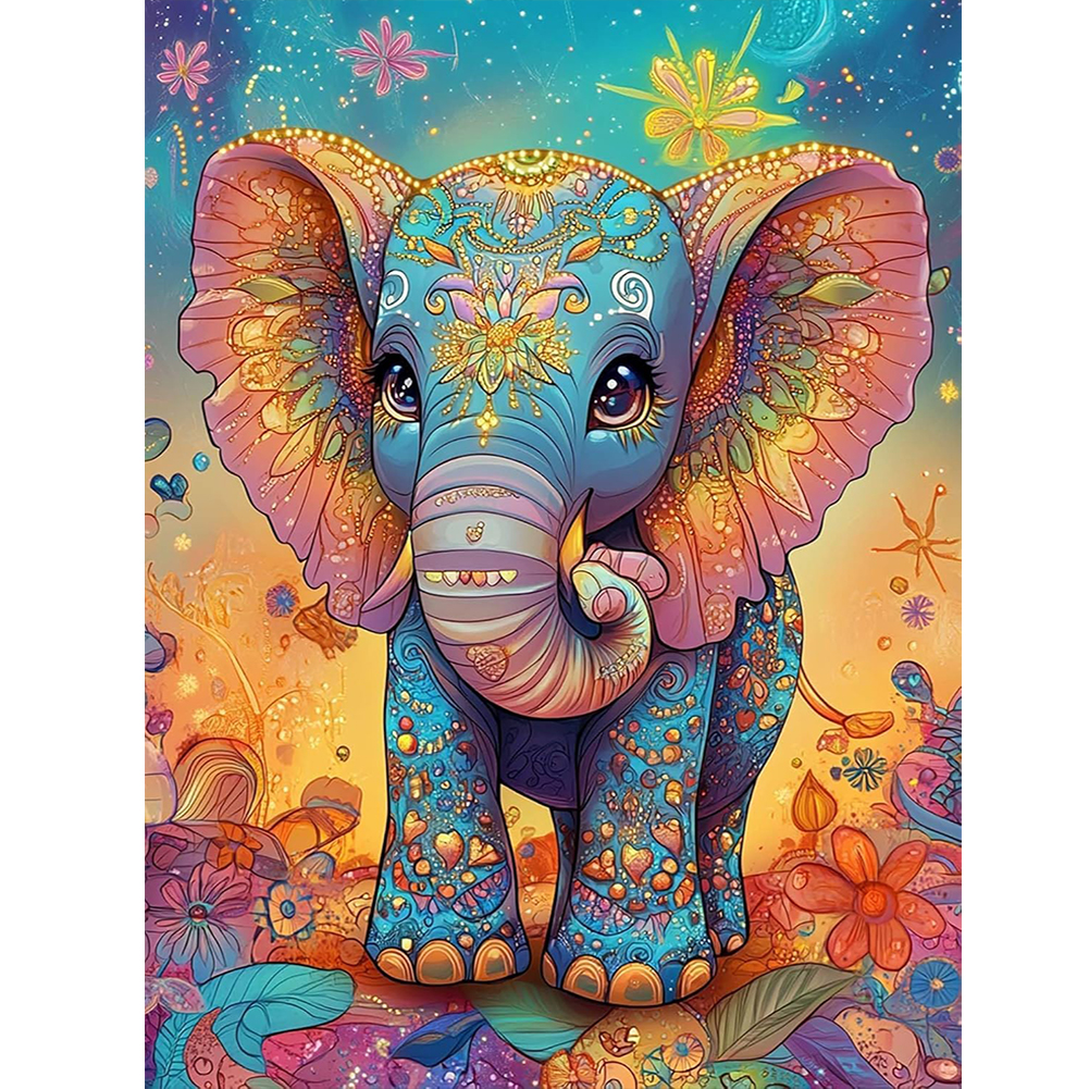 Elephant 30*40cm(canvas) full round drill diamond painting