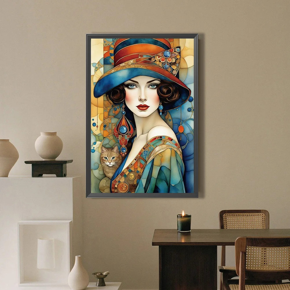 Diamond Painting - Full Round Drill - Lady(Canvas|40*60cm)