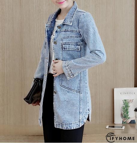 Denim Casual Shawl Collar Jacket | IFYHOME