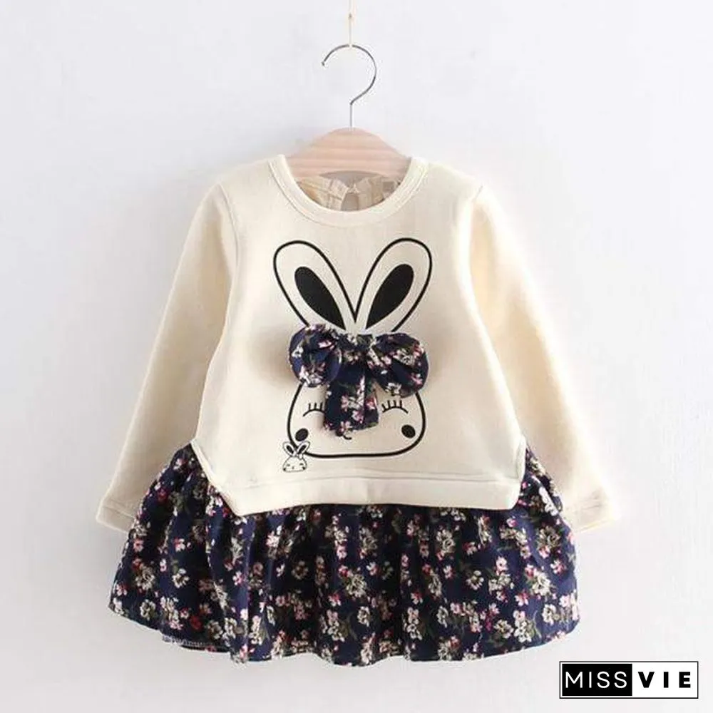 Autumn WInter Animal Style Girls Dresses