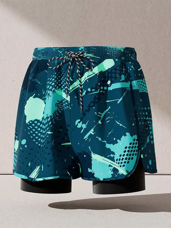 Scrawl 2 In 1 Quick-Drying Swimming Trunks 