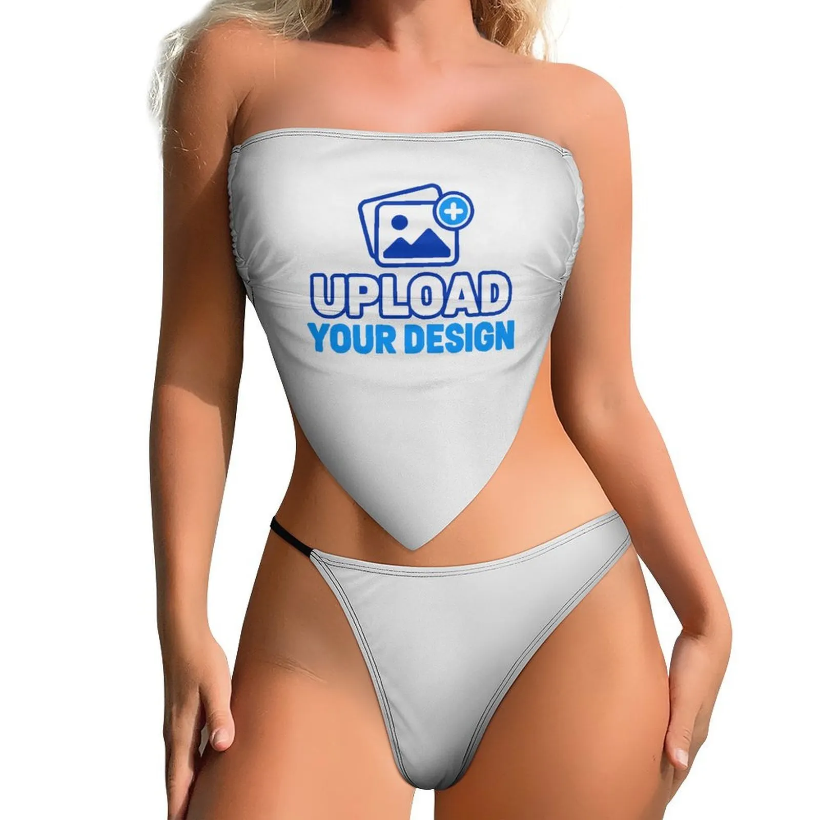 Halter Bandeau Low-Rise Bikini Set &ndash; personalized print product image 8