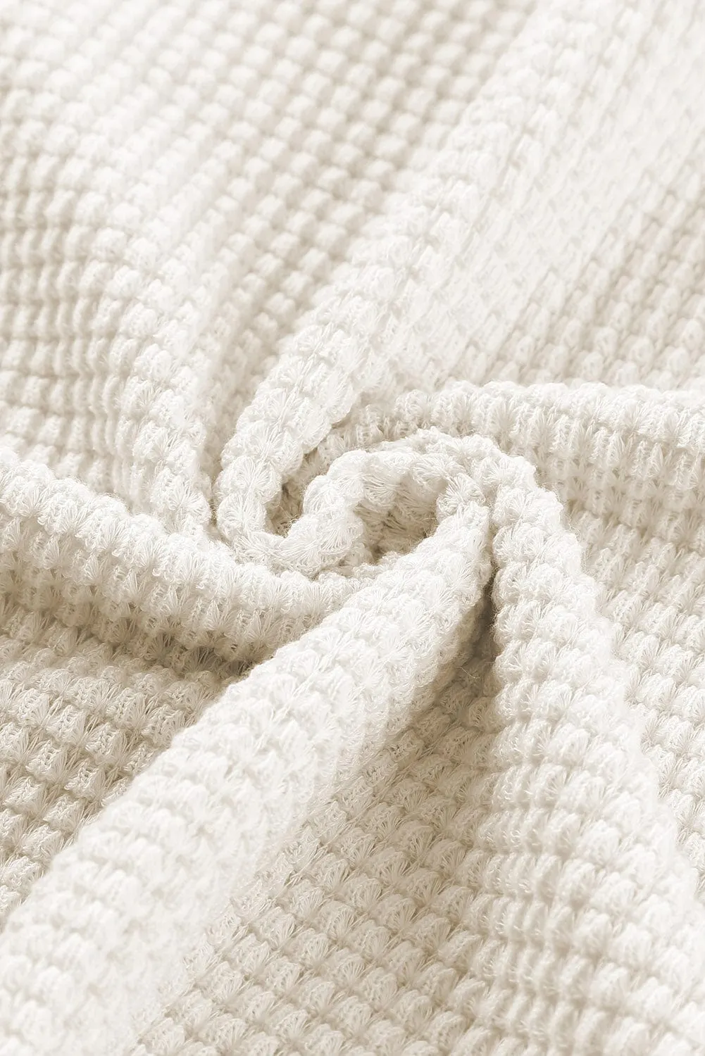 Everyday Waffle Knit Henley Top