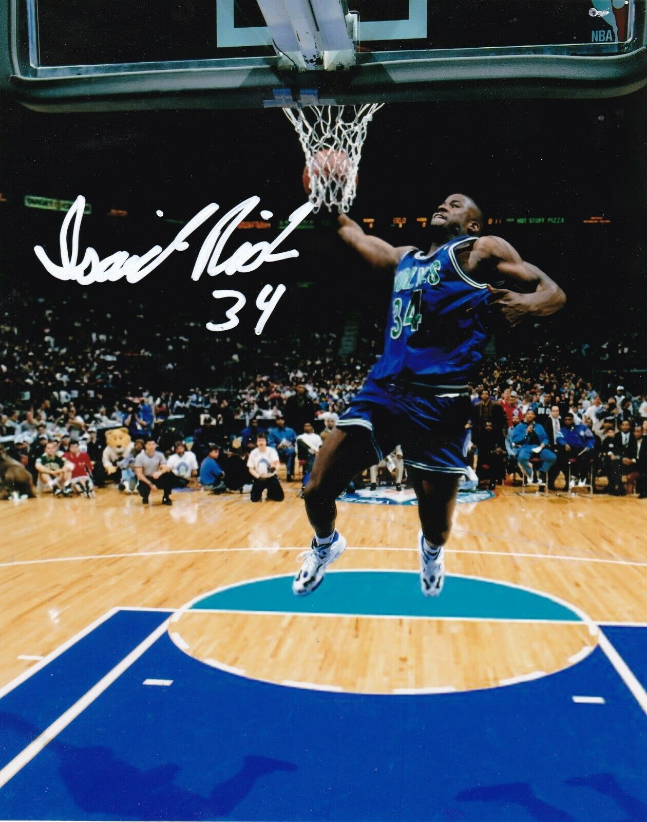 ISAIAH RIDER MINNESOTA TIMBERWOLVES ACTION SIGNED 8x10