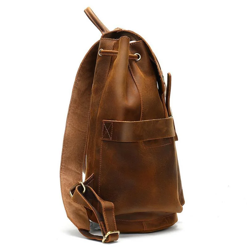 Unisex Creative Leather Large-Capacity Business Casual Backpack