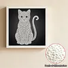 DIY Pearl Painting Kitten for Home Wall Decor(25x25cm)