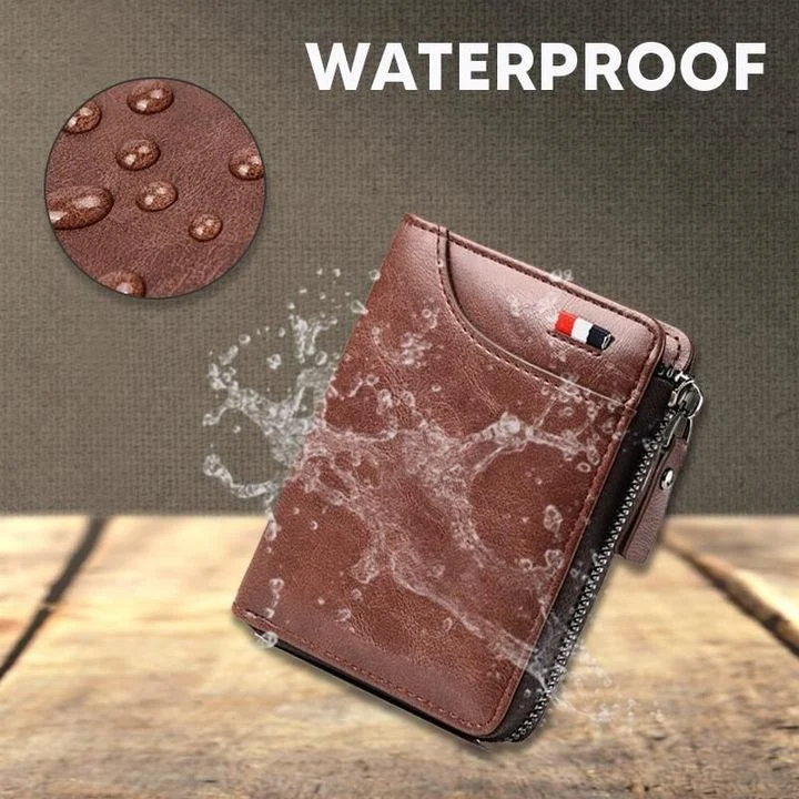 Fossy Multifunction Waterproof Leather RFID Blocking Wallet