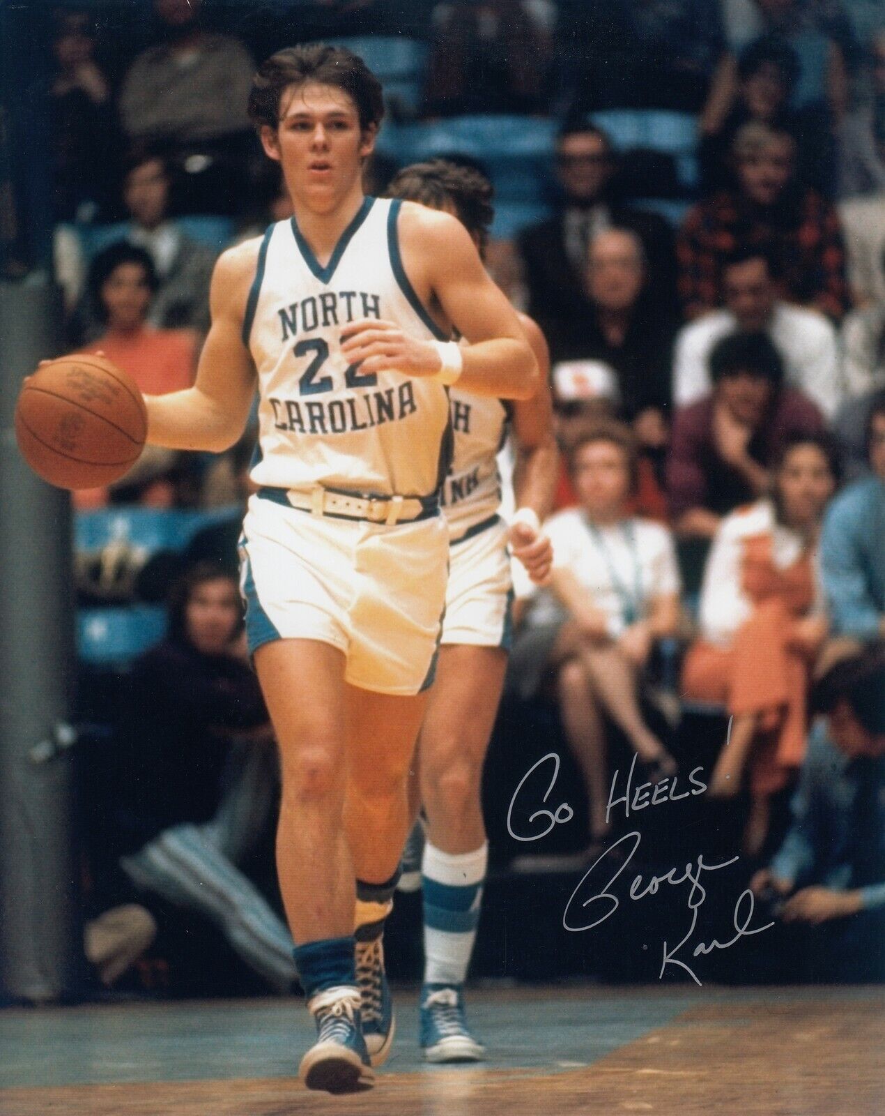 George Karl #1 Signed 8x10 COA N Carolina Tarheels 032419