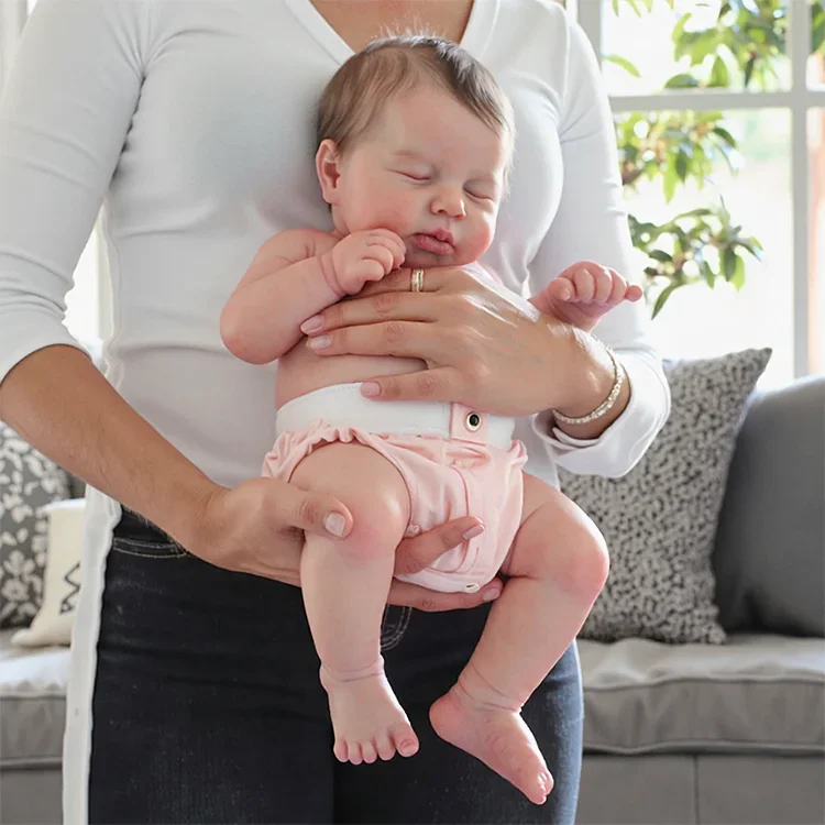 [3-7 Days Delivery]12"&16" No Joint More Flexible Realistic Baby, Reborn Full Liquid Silicone Baby Doll Girl or Boy Theresa With Realistic Belly Button and Birth Mark