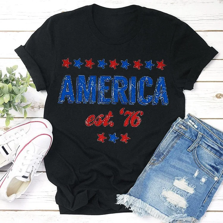 America T-shirt Tee --Annaletters