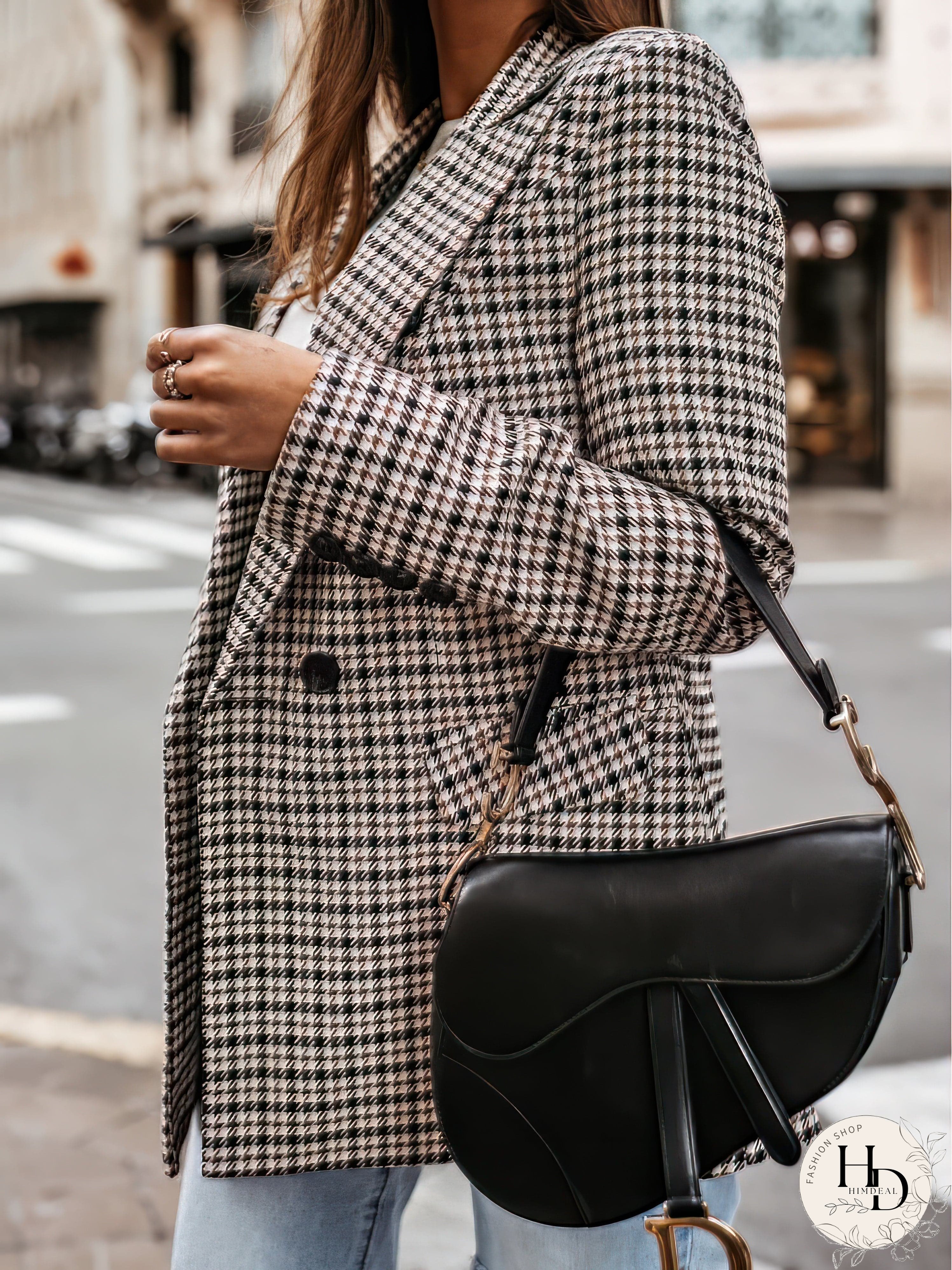 Women's Plaid Blazer