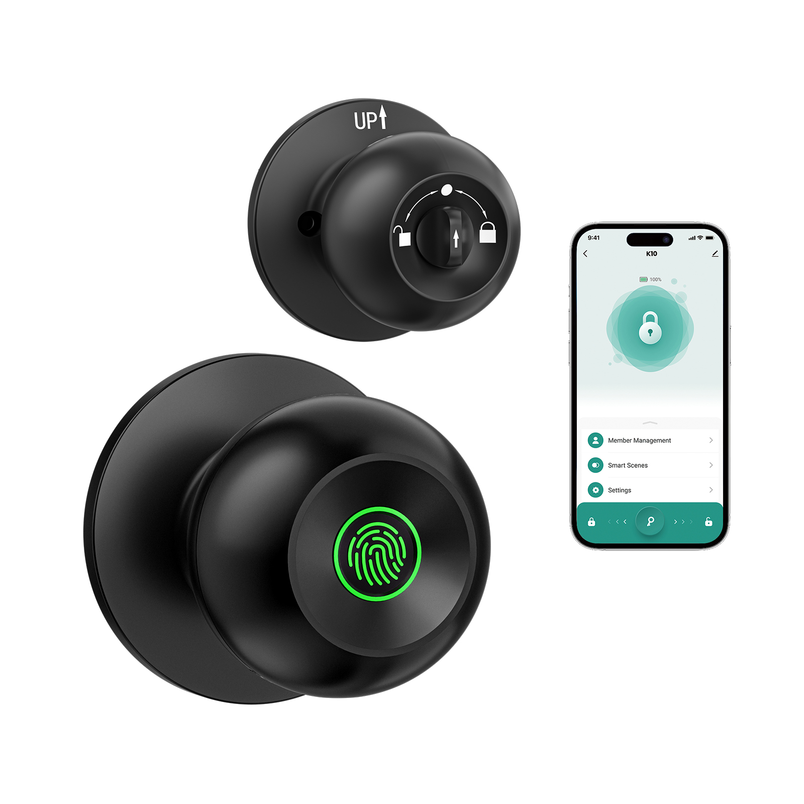Smart Door Knobs Fingerprint Door Lock GHome Smart GHome Smart K10
