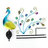 Metal Peacock Garden Ornament Lamp Waterproof LED for Courtyard Garden Path Lawn