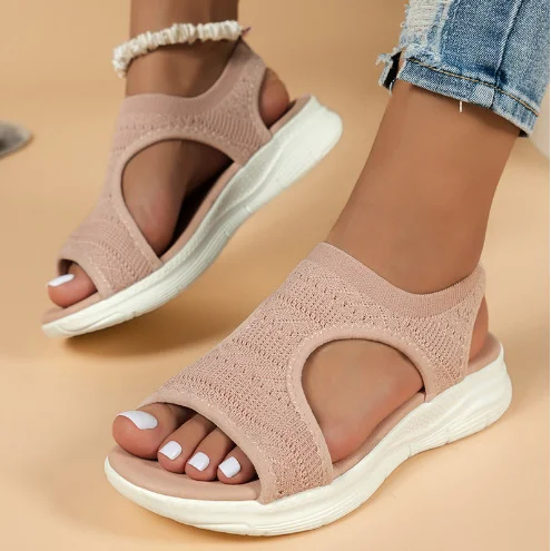 Yyvonne Autumn Fish Head Casual Sleeve Fashion Sandals Low Heel Women's Shoes Production Of Large-Size Sports Casual Shoes