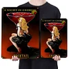 A Night In Georgia Cocktail Pin Up Lady - Metal Tin Signs(8*12Inch/12*16Inch)