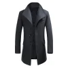 Men's Stand Collar Woolen Coat