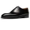 Handmade Mens Black Wholecut Business Dress Shoes
