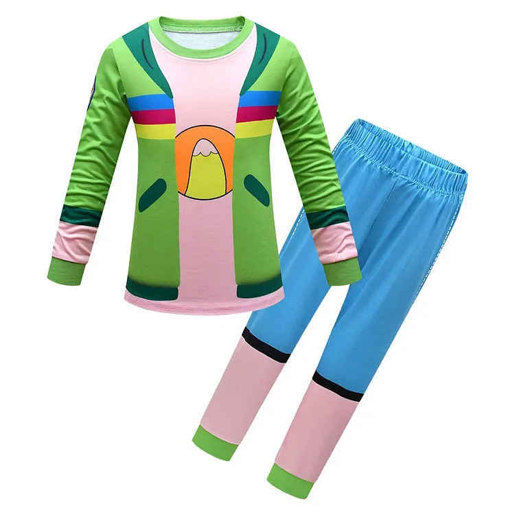 Kids Children  The Creature Cases Season 1 Sam Snow Green Sleepwear Outfits Cosplay Costume Suit