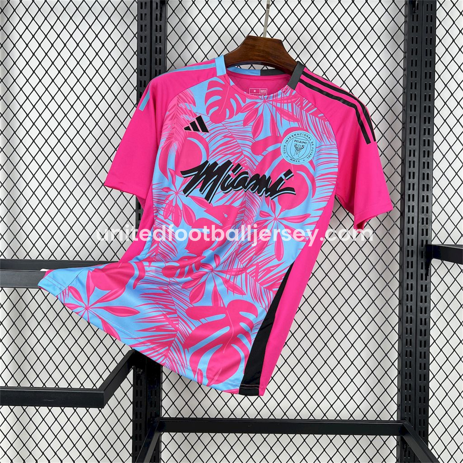 INT M.A.M 25-26 Pink & Blue Coconut Tree Leaves Jersey - Fans Version