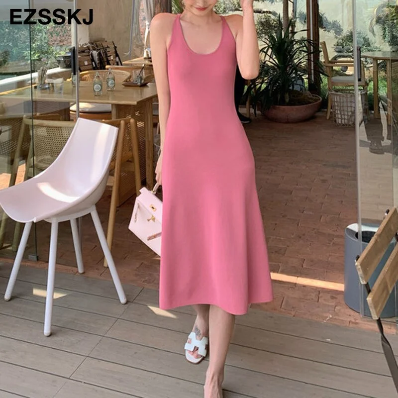 candy color vacation summer slim sexy dress lower v-neck dress a-line  women's dress candy color feamle summer long DRESS