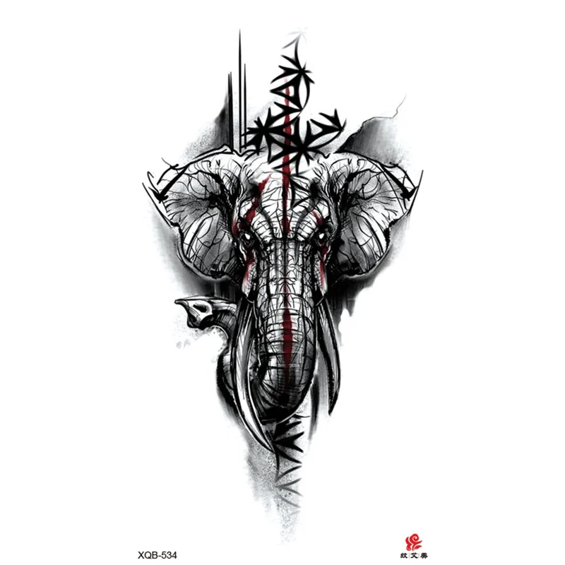 Sdrawing Full Arm Waterproof Tattoo Sticker Totem Animal Skeleton Small Arm Tattoo Sticker