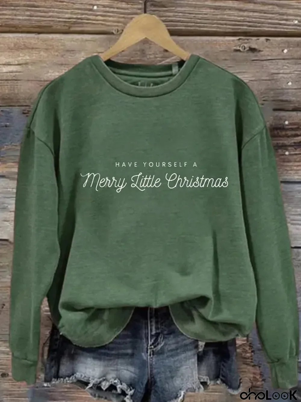 Women's Casual Merry Christmas Print Long Sleeve Sweatshirt
