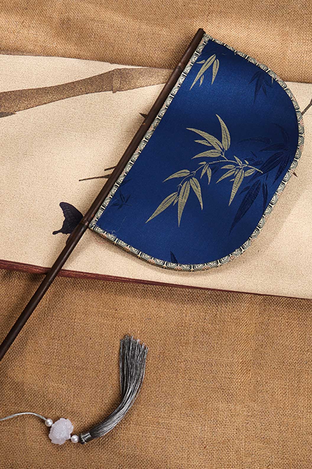 Chinese hand fan blade fan for wei jin style hanfu Stupa Stones