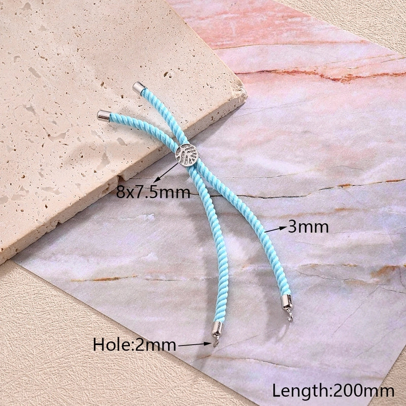 1 Strand/Package Cotton Rope Copper White Gold Plated Cord String Polished Jewelry Accessories Rope