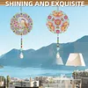2Pcs Diamond Painting Acrylic Double Sided Birds and Butterflies Wind Chime Suncatcher with Crystal Hanging Pendant