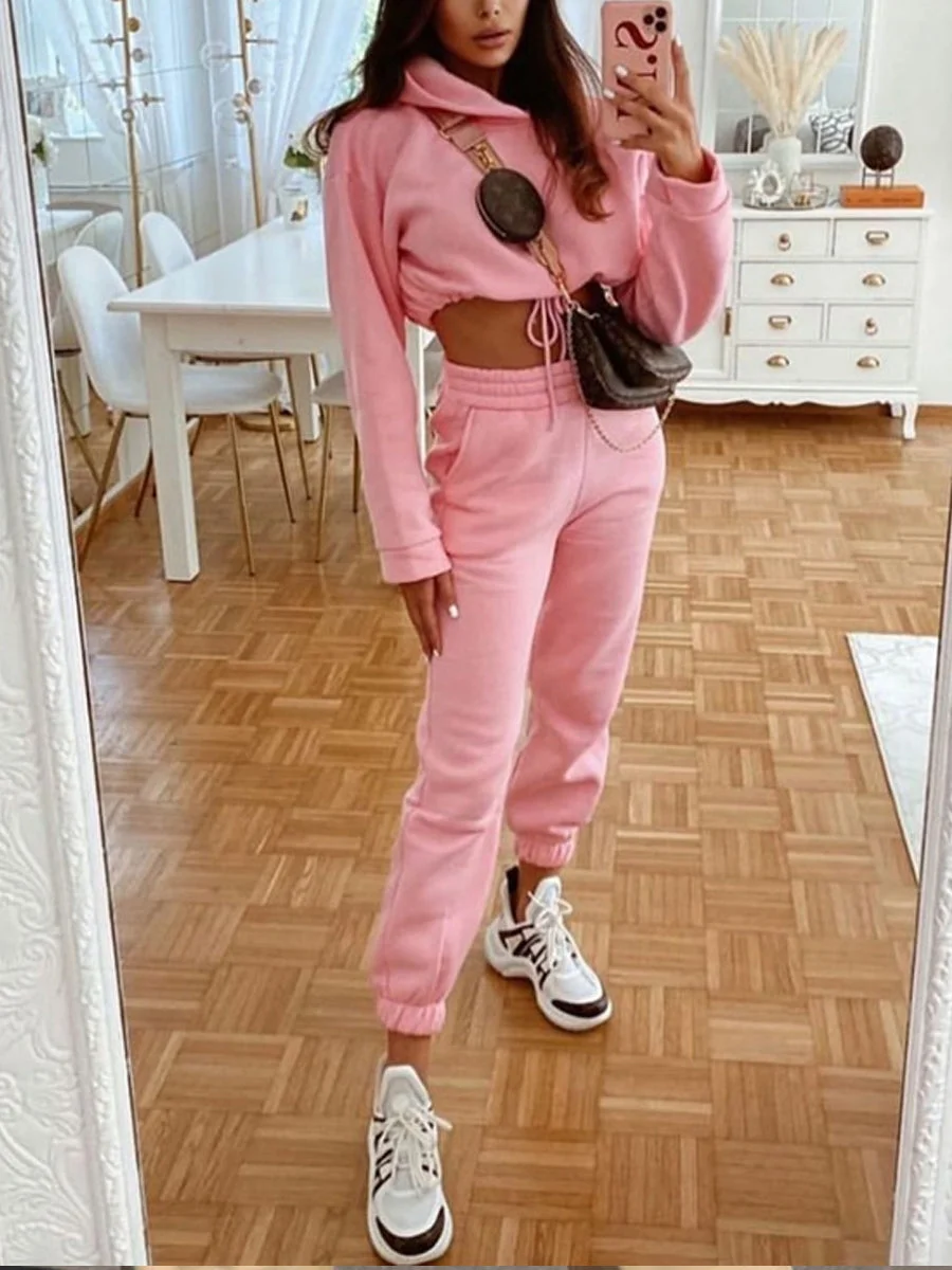 Long Sleeve Sports Casual Sweater Suit