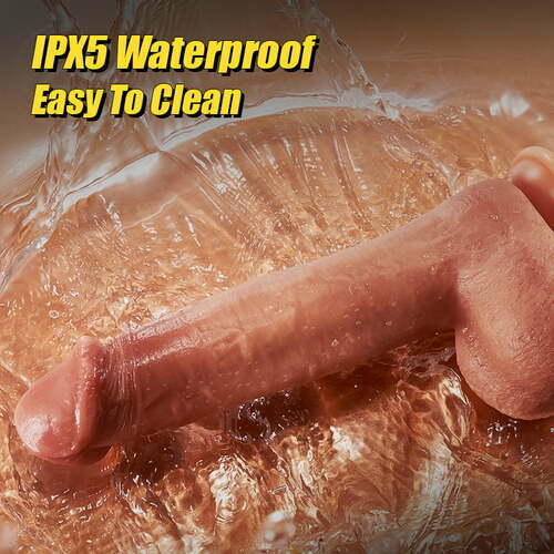 9 Vibrating 3 Thrusting & Swing Intelligent Heating Realistic Dildo Vibrator 6.3 Inch