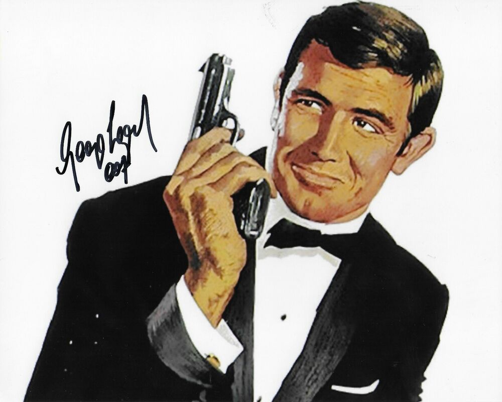 George Lazenby James Bond 007 Original Autographed 8X10 Photo Poster painting #23 signed @HShow