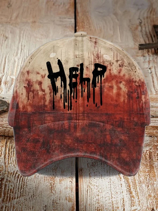 Unisex Help Bloody  Printed Hat