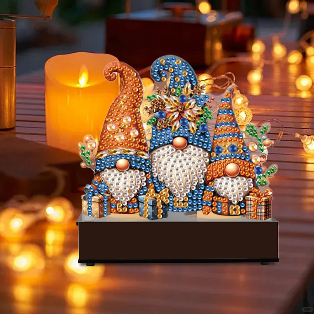 DIY Gnome Diamond Painting Candle Holder Ornaments Aromatherapy Candle Holder