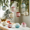 8CM Lace Shimmer Balls Christmas Tree Hanging Decor