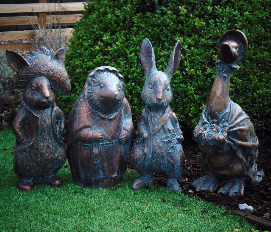 Beatrix Potter Ornament Set, Garden Decoration, Fairy Tale Theme Garden Decoration