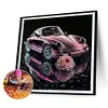 4pcs Diamond Painting -DIY Round Drill Pink Roadster