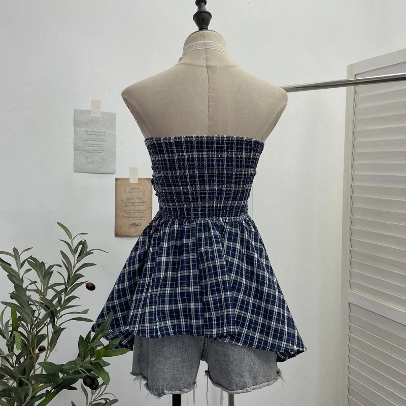 Nigikala Nigikala Wind Shoulder-To-Shoulder Tectorge Sling Waist-Le-Legged Skirt Wrapped-Sleeved Top 9231