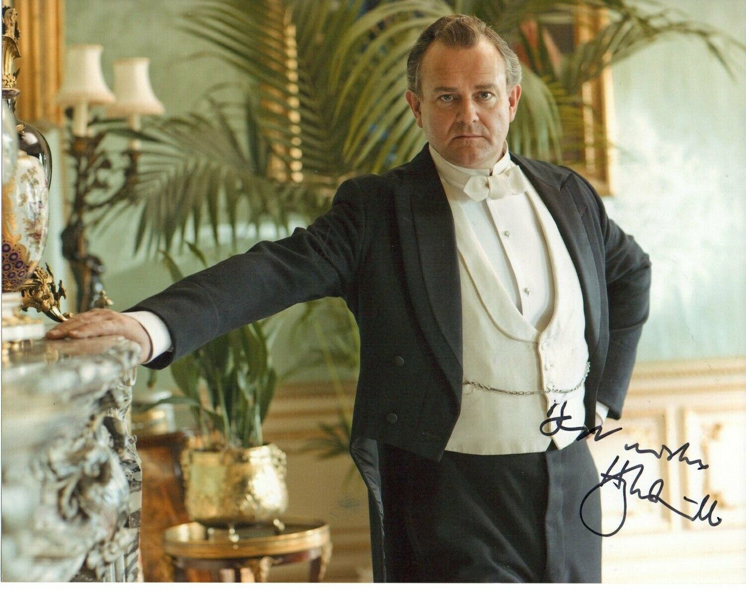 Genuine Hand Signed Hugh Bonneville Downton Abbey Photo Poster painting 10 x 8 Photo Poster painting