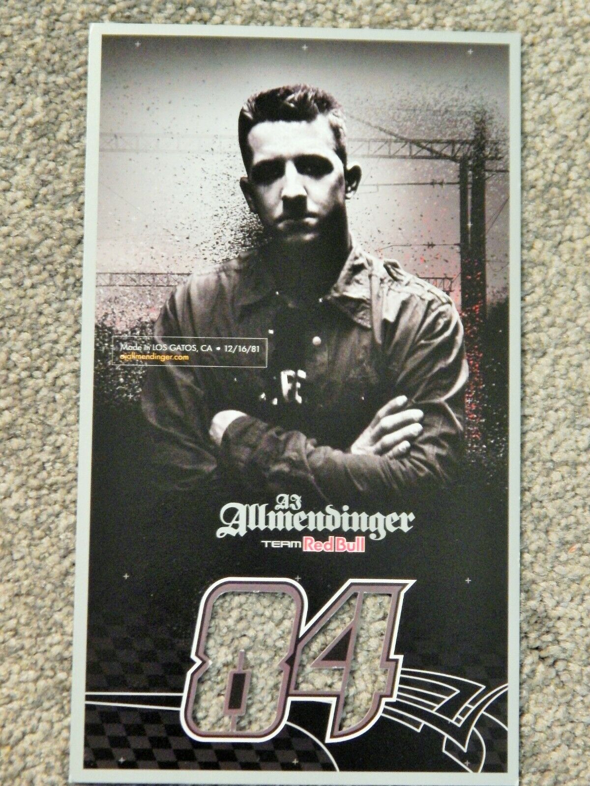 NASCAR 2007 Team Red Bull AJ ALLMENDINGER 8x4