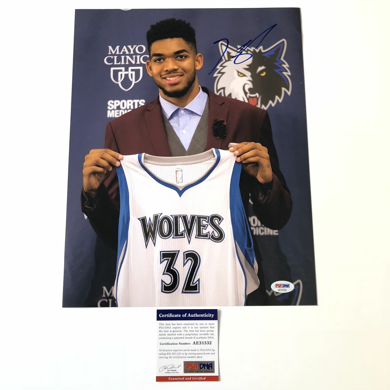 Karl Anthony Towns signed 11x14 Photo Poster painting PSA/DNA Minnesota Timberwolves Autographed