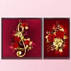 2 PCS Rose - Full Embroidery 3 Strands 11CT Stamped Cross Stitch - 40*58CM