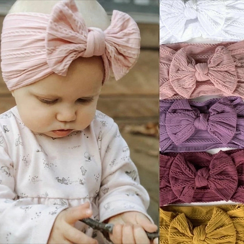 Fashion Solid Color Bow Knot Cloth Hair Band