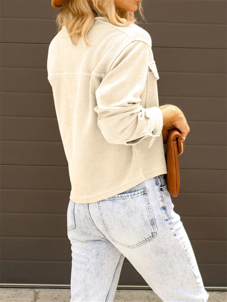 Women Half Sleeve V-neck Solid Color Dress