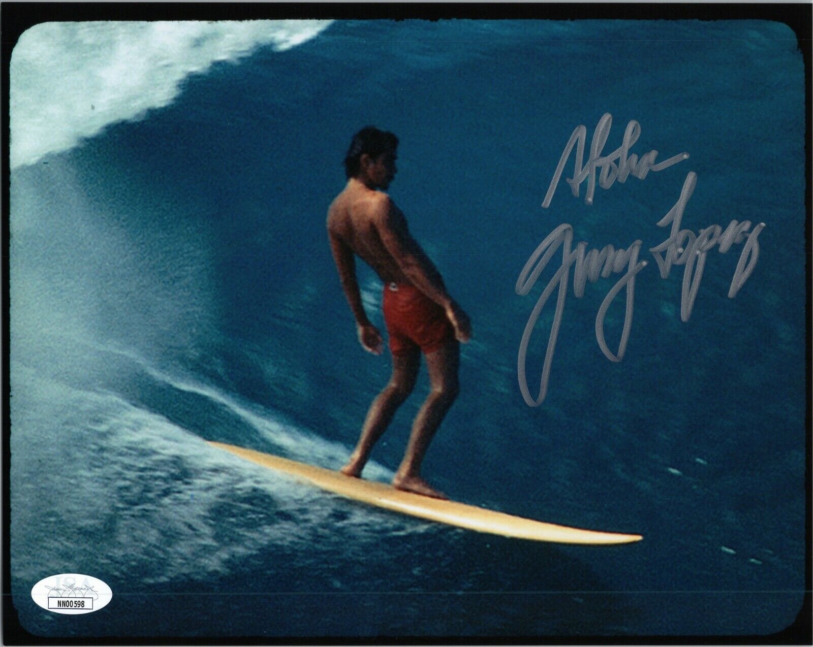 GERRY LOPEZ Authentic Hand-Signed Mr. Pipeline ~ SURFING